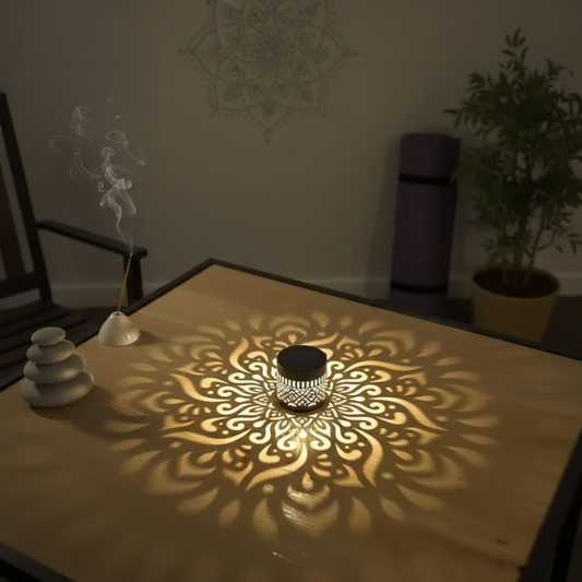 Mystic Iron Solar Mandala Light